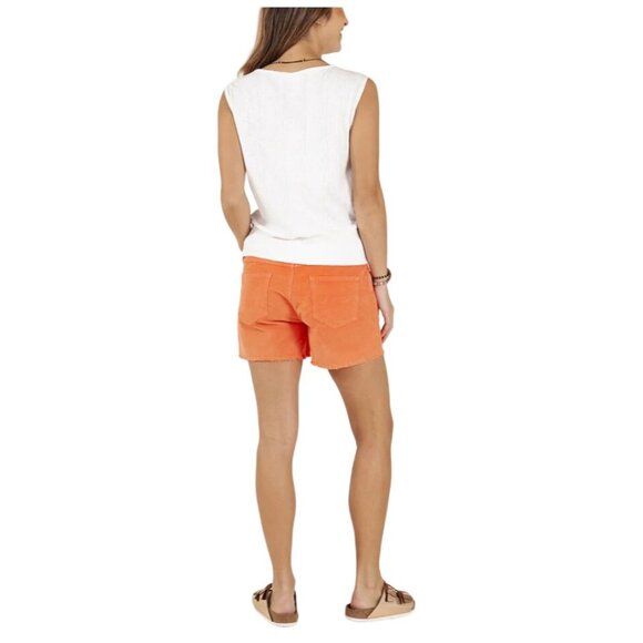 NWT $74 Carve Designs Oahu 4" Shorts Women's 6* Organic Cotton Orange Stretch - Picture 11 of 13